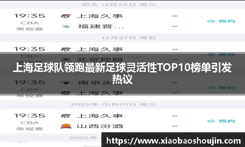 上海足球队领跑最新足球灵活性TOP10榜单引发热议